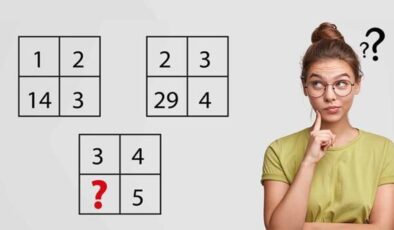 Matematik becerinizi gösterin #6: Görseldeki sayılar arasındaki örüntüyü bulun ve soru işaretli yere gelecek olan sayıyı belirleyin
