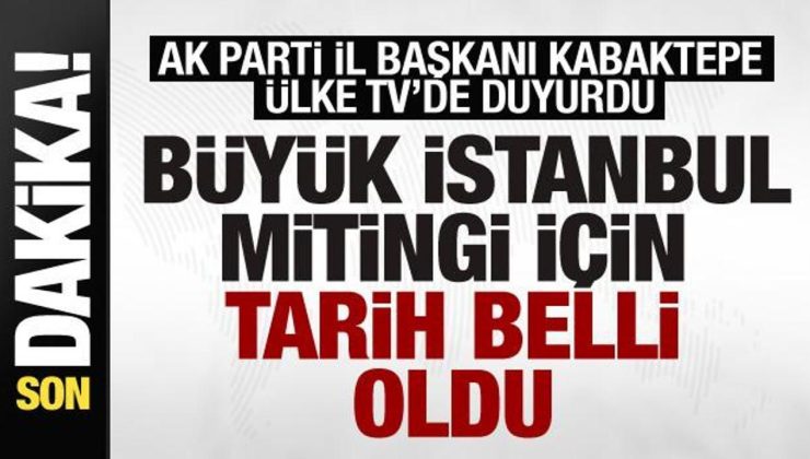 Büyük İstanbul mitingi için tarih belli oldu! Kabaktepe canlı yayında duyurdu