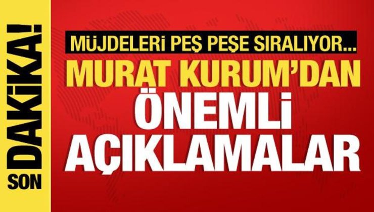 Cumhur İttifakı adayı Murat Kurum’dan önemli açıklamalar…