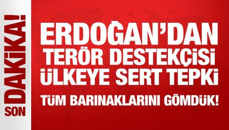 Erdoğan’dan terör destekçisi ülkeye sert tepki: Tüm barınaklarını gömdük!
