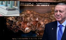 Külliye’ye vinçle getirildi! Tam 3 ton ağırlığında: Cumhurbaşkanı Erdoğan’a hediye edildi