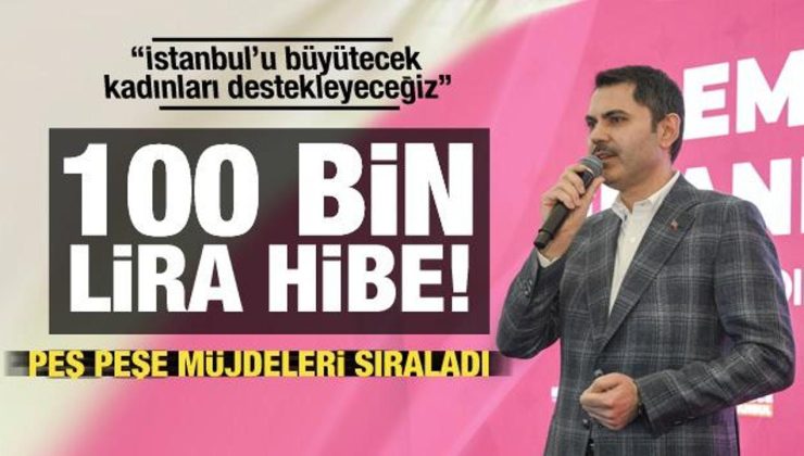 Murata Kurum: 1 Nisan’dan itibaren tüm kadın girişimcilerimize 100 bin lira hibe!