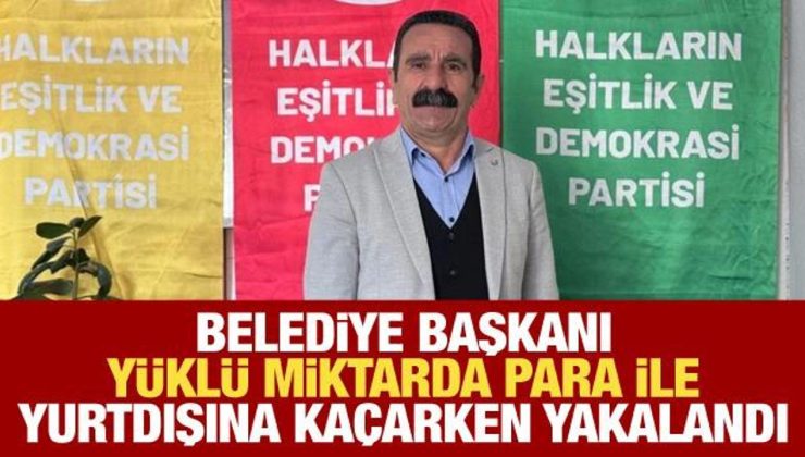 Belediye başkanı yurt dışına kaçarken yüklü miktarda para ile yakalandı!